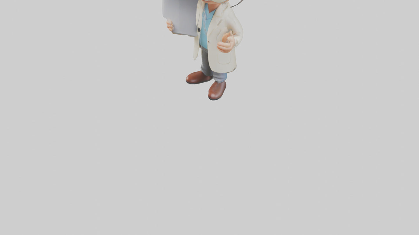 Cartoon Audiologist model 3D model