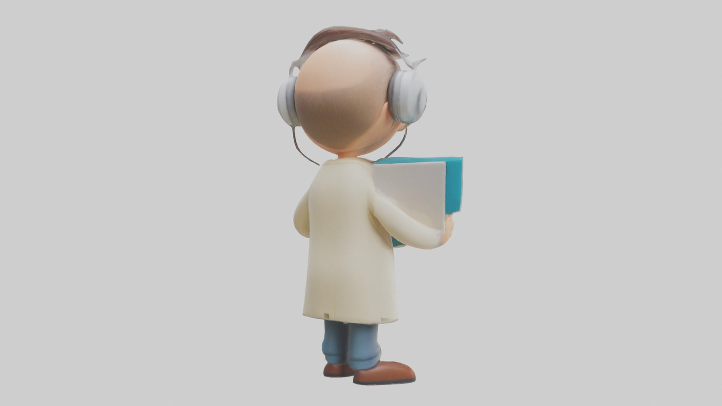 Cartoon Audiologist model 3D model