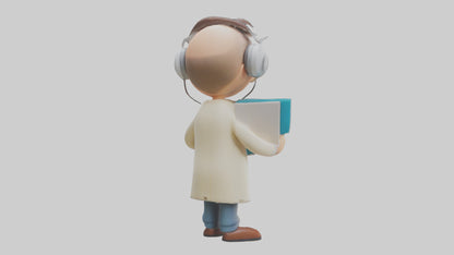 Cartoon Audiologist model 3D model