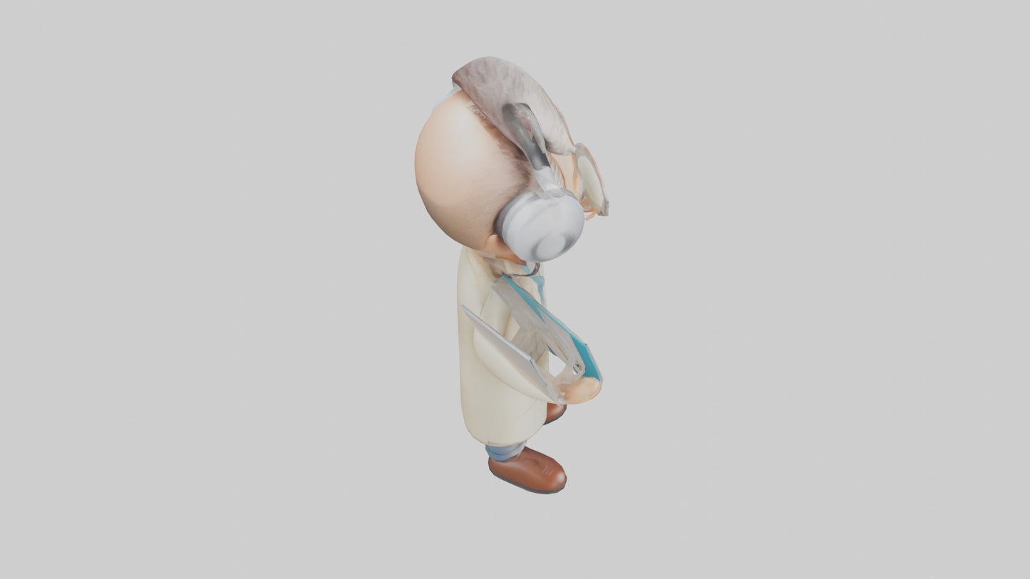 Cartoon Audiologist model 3D model