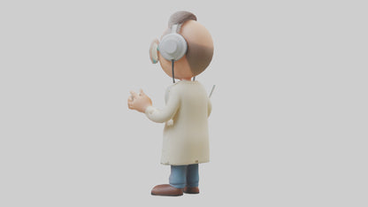 Cartoon Audiologist model 3D model