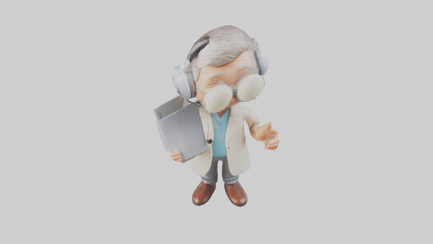 Cartoon Audiologist model 3D model
