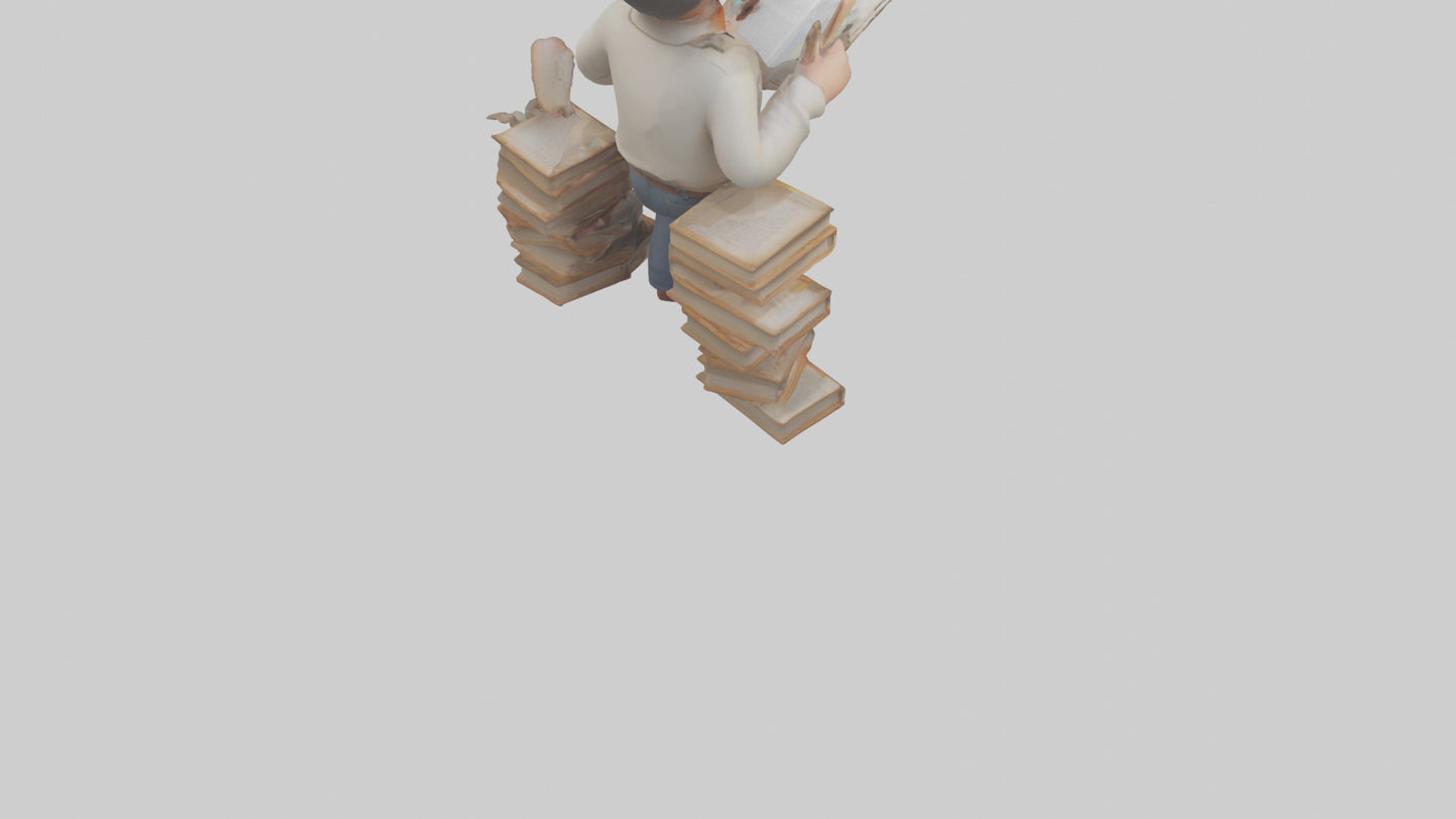 Cartoon Author model 3D model