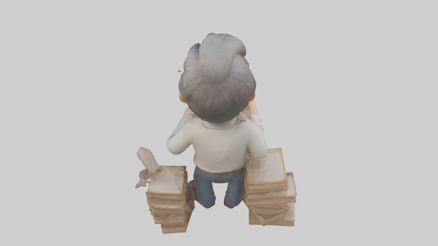 Cartoon Author model 3D model