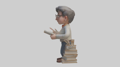 Cartoon Author model 3D model