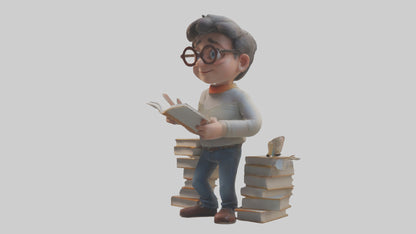 Cartoon Author model 3D model