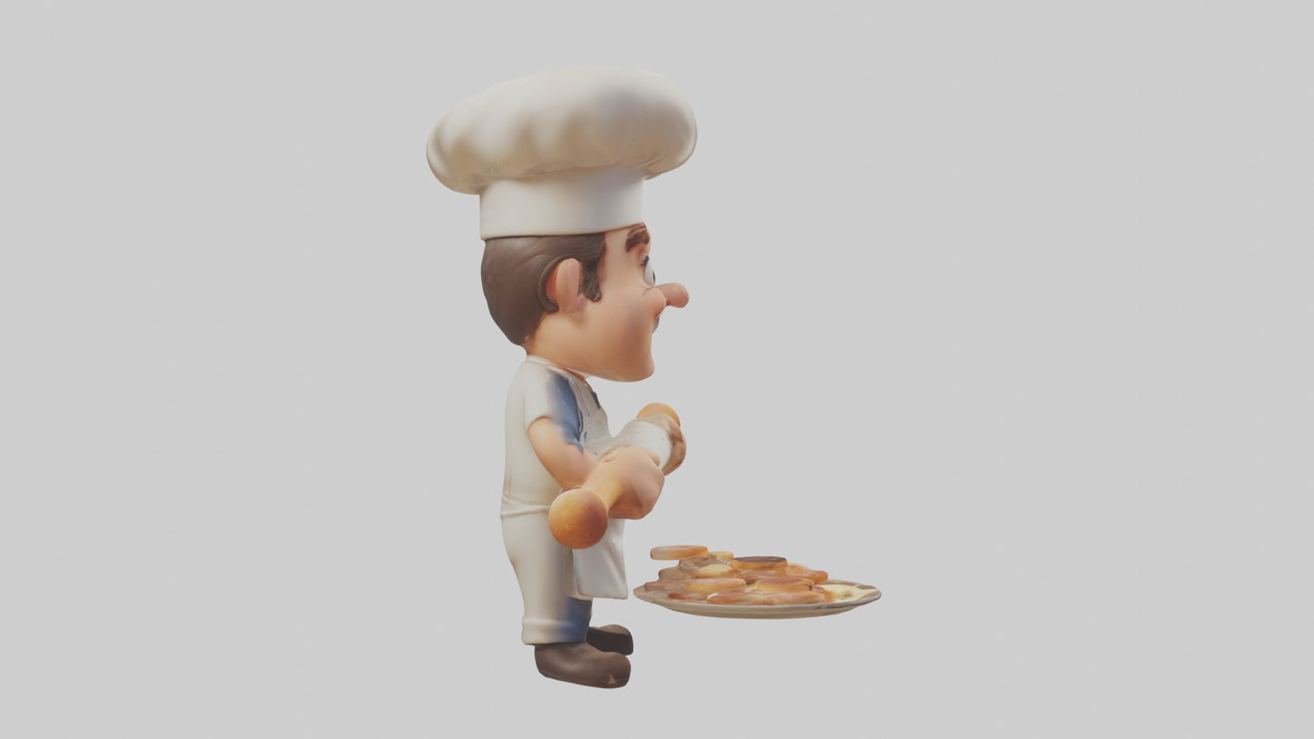 3D model Cartoon Baker 1 VR / AR / low-poly