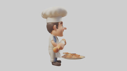 3D model Cartoon Baker 1 VR / AR / low-poly
