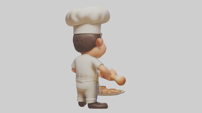 3D model Cartoon Baker 1 VR / AR / low-poly