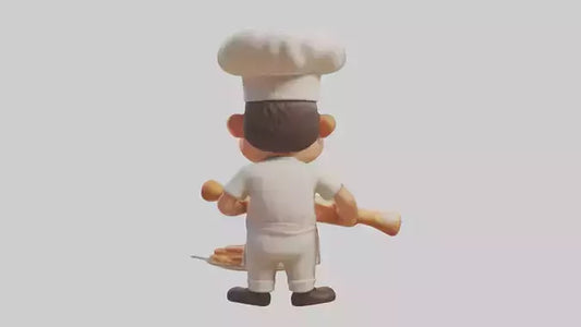 3D model Cartoon Baker 1 VR / AR / low-poly