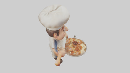 3D model Cartoon Baker 1 VR / AR / low-poly