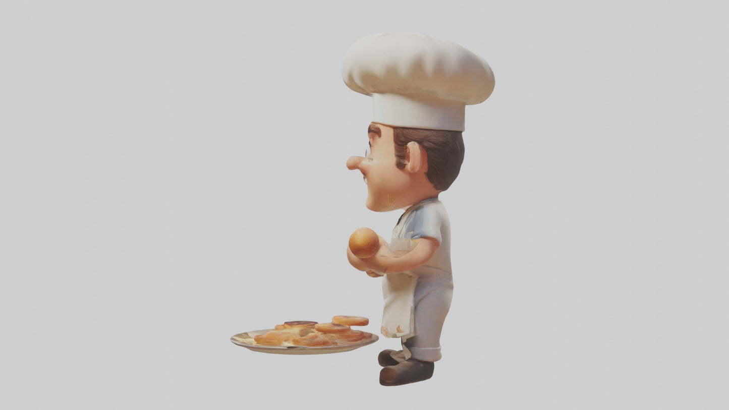 3D model Cartoon Baker 1 VR / AR / low-poly