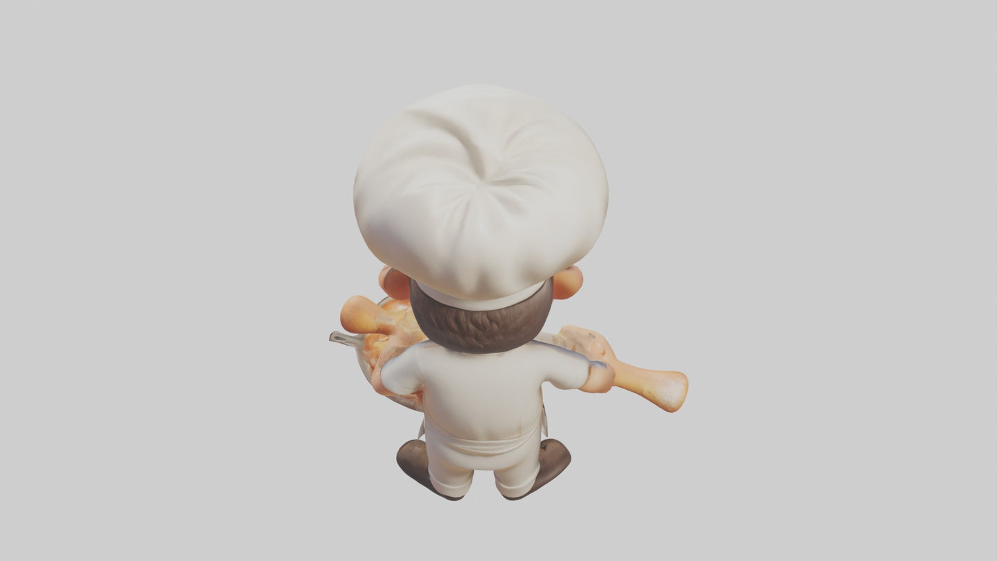 3D model Cartoon Baker 1 VR / AR / low-poly