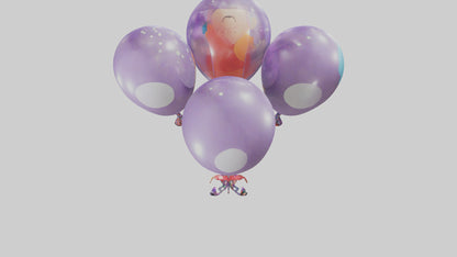 Cartoon Balloon Bouquet model 3D model