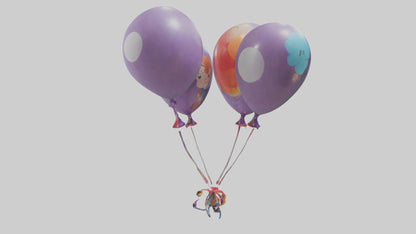 Cartoon Balloon Bouquet model 3D model