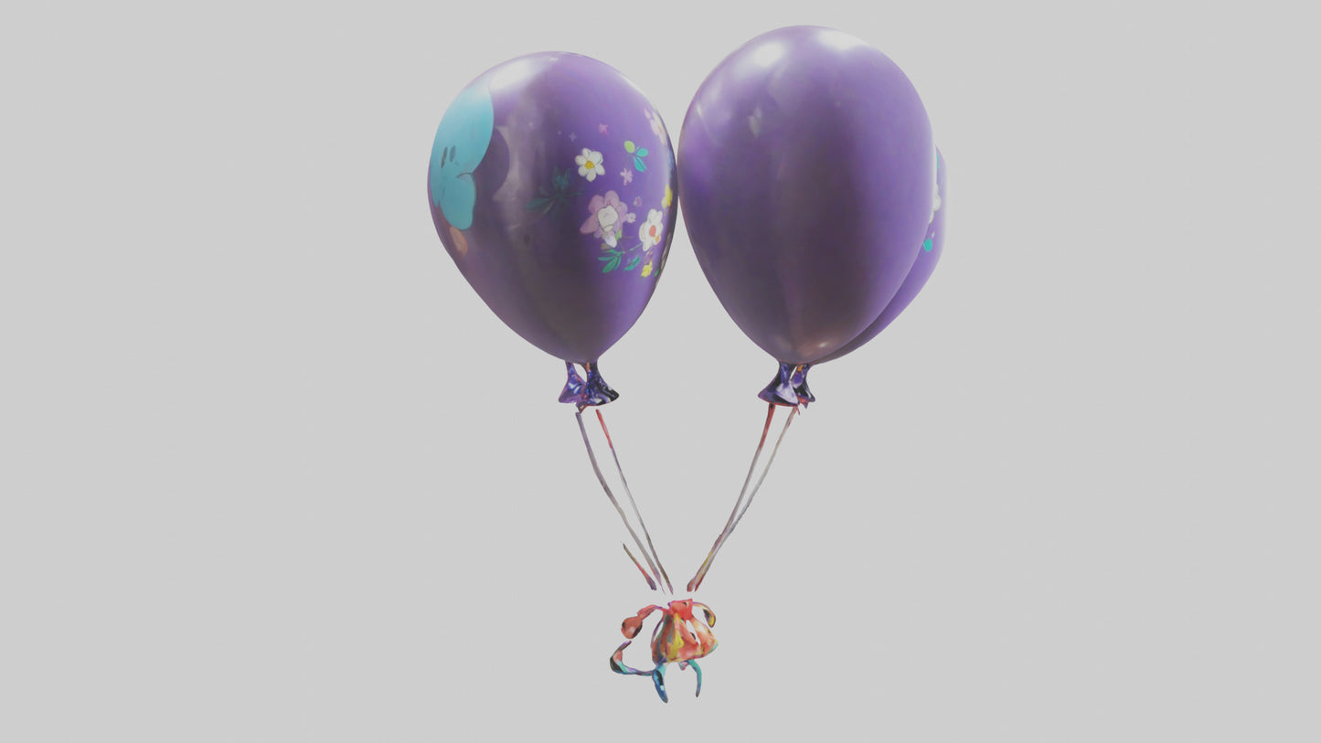 Cartoon Balloon Bouquet model 3D model