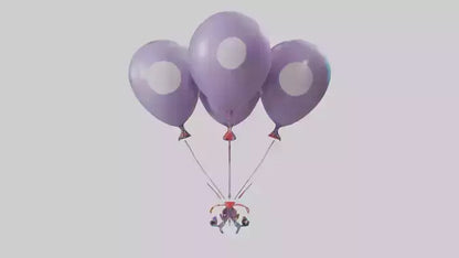 Cartoon Balloon Bouquet model 3D model