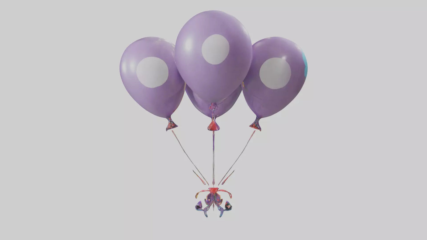 Cartoon Balloon Bouquet model 3D model