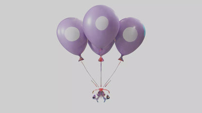Cartoon Balloon Bouquet model 3D model