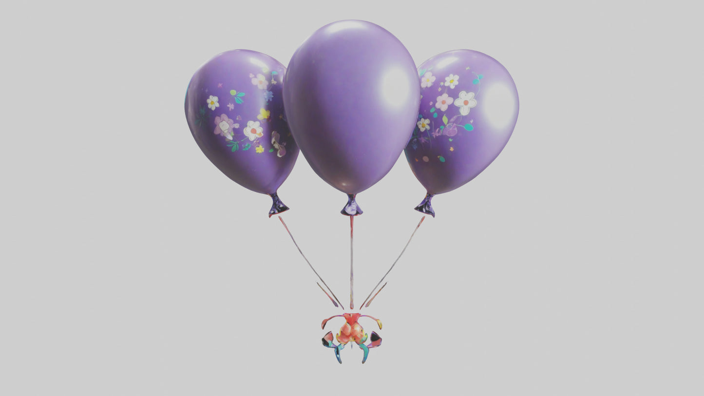 Cartoon Balloon Bouquet model 3D model