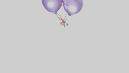 Cartoon Balloon Bouquet model 3D model