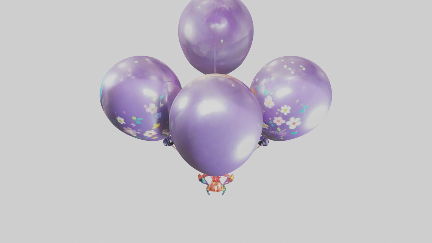 Cartoon Balloon Bouquet model 3D model