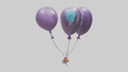Cartoon Balloon Bouquet model 3D model