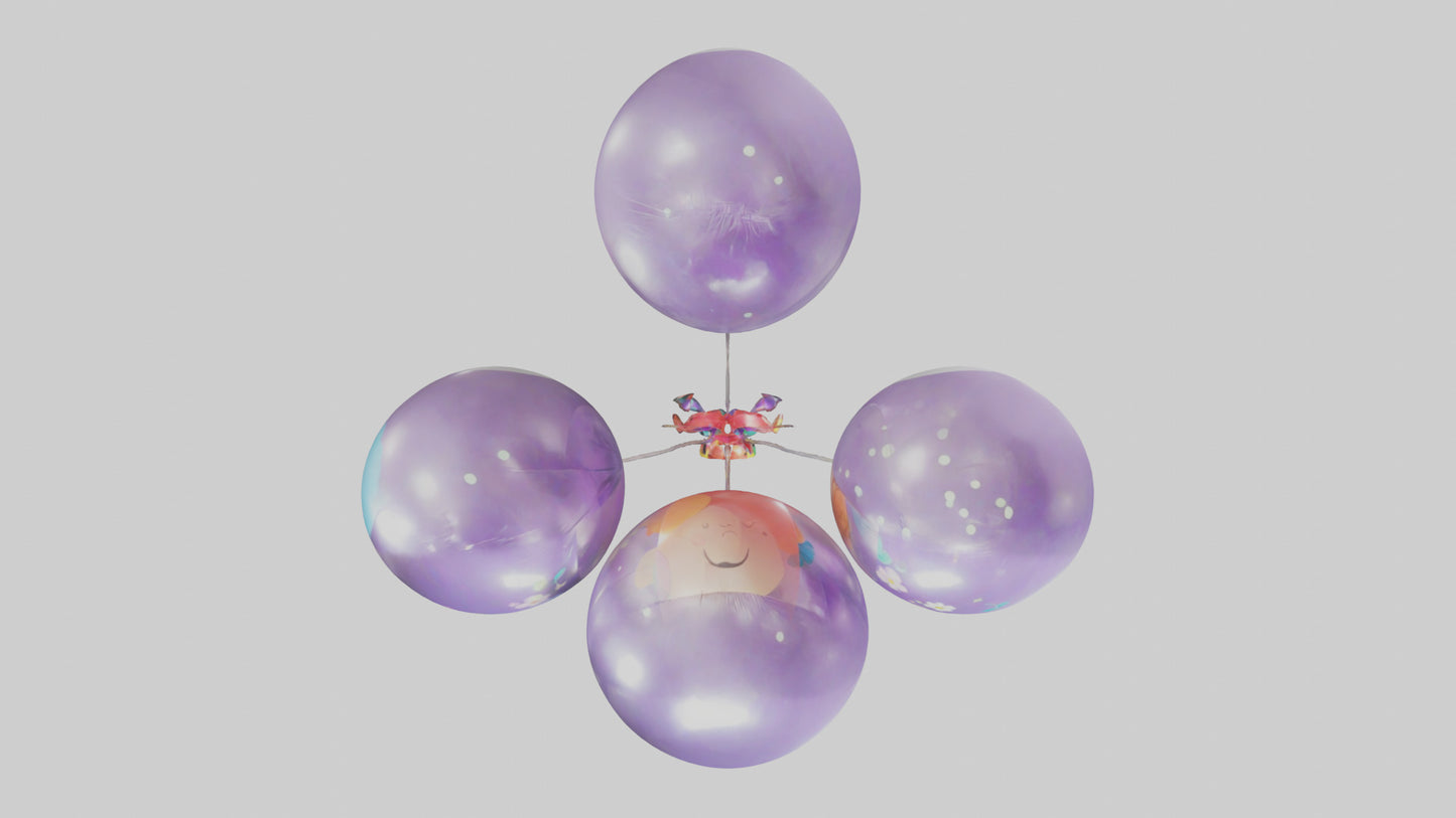 Cartoon Balloon Bouquet model 3D model