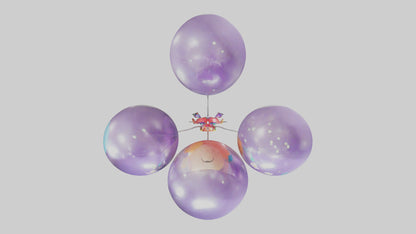 Cartoon Balloon Bouquet model 3D model