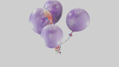 Cartoon Balloon Bouquet model 3D model