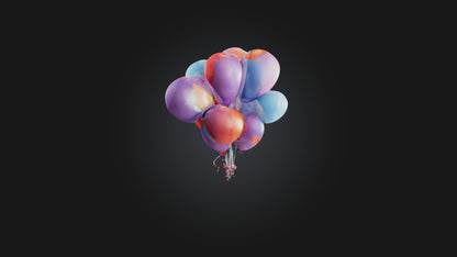 Cartoon Balloons 3D model