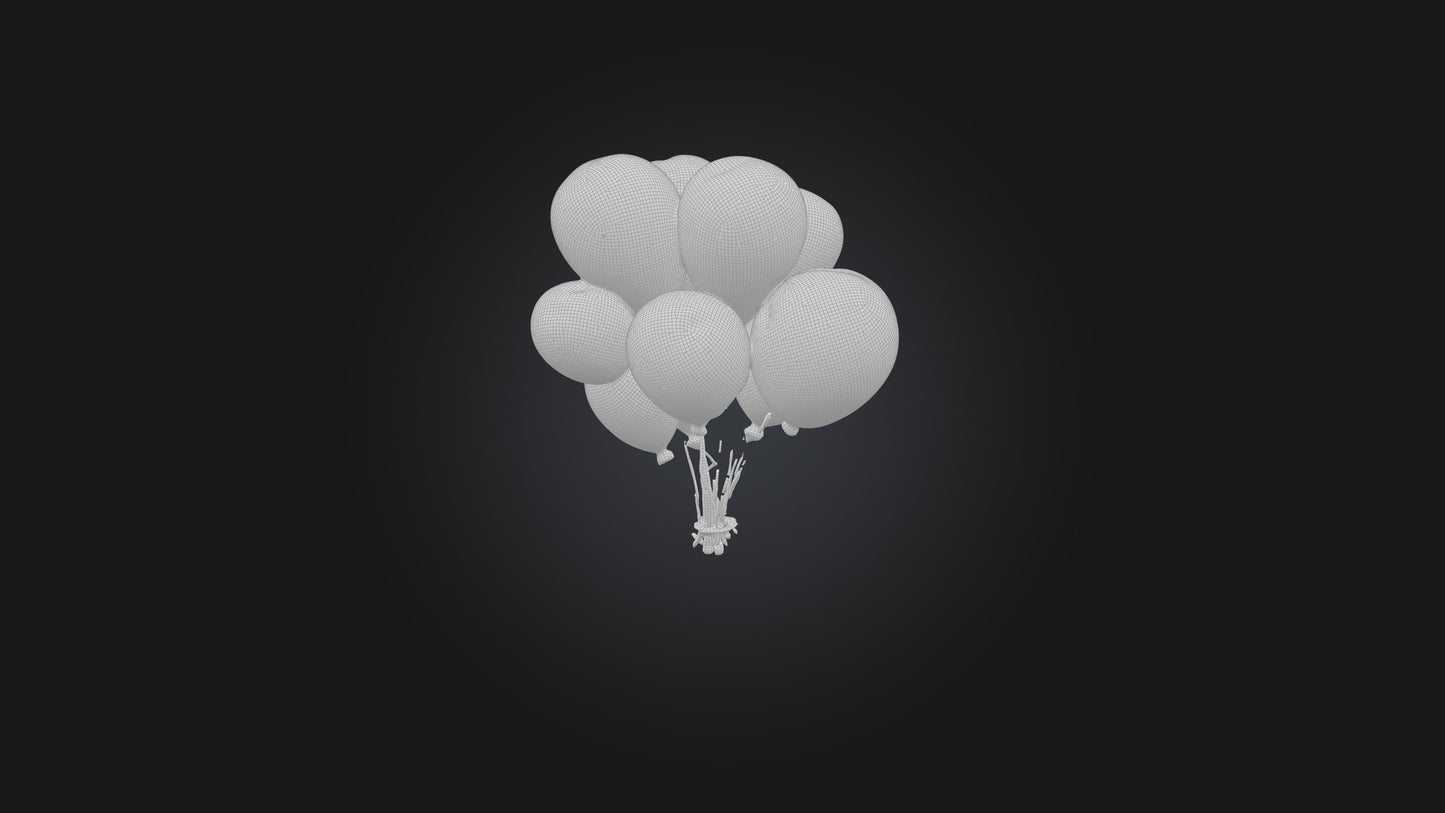 Cartoon Balloons 3D model