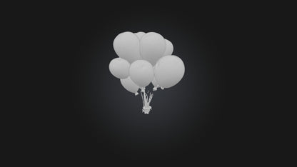 Cartoon Balloons 3D model