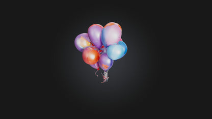Cartoon Balloons 3D model