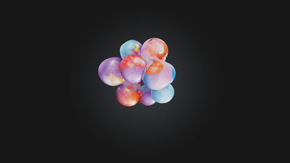 Cartoon Balloons 3D model