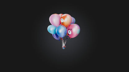 Cartoon Balloons 3D model