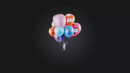 Cartoon Balloons 3D model