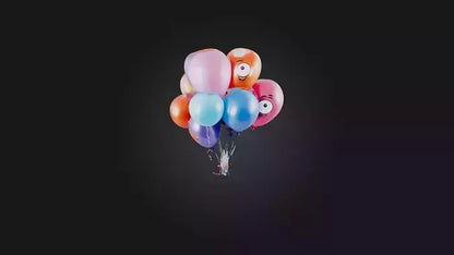 Cartoon Balloons 3D model