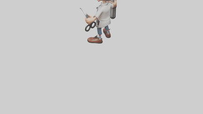 Cartoon Barber model 3D model
