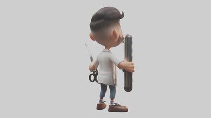 Cartoon Barber model 3D model