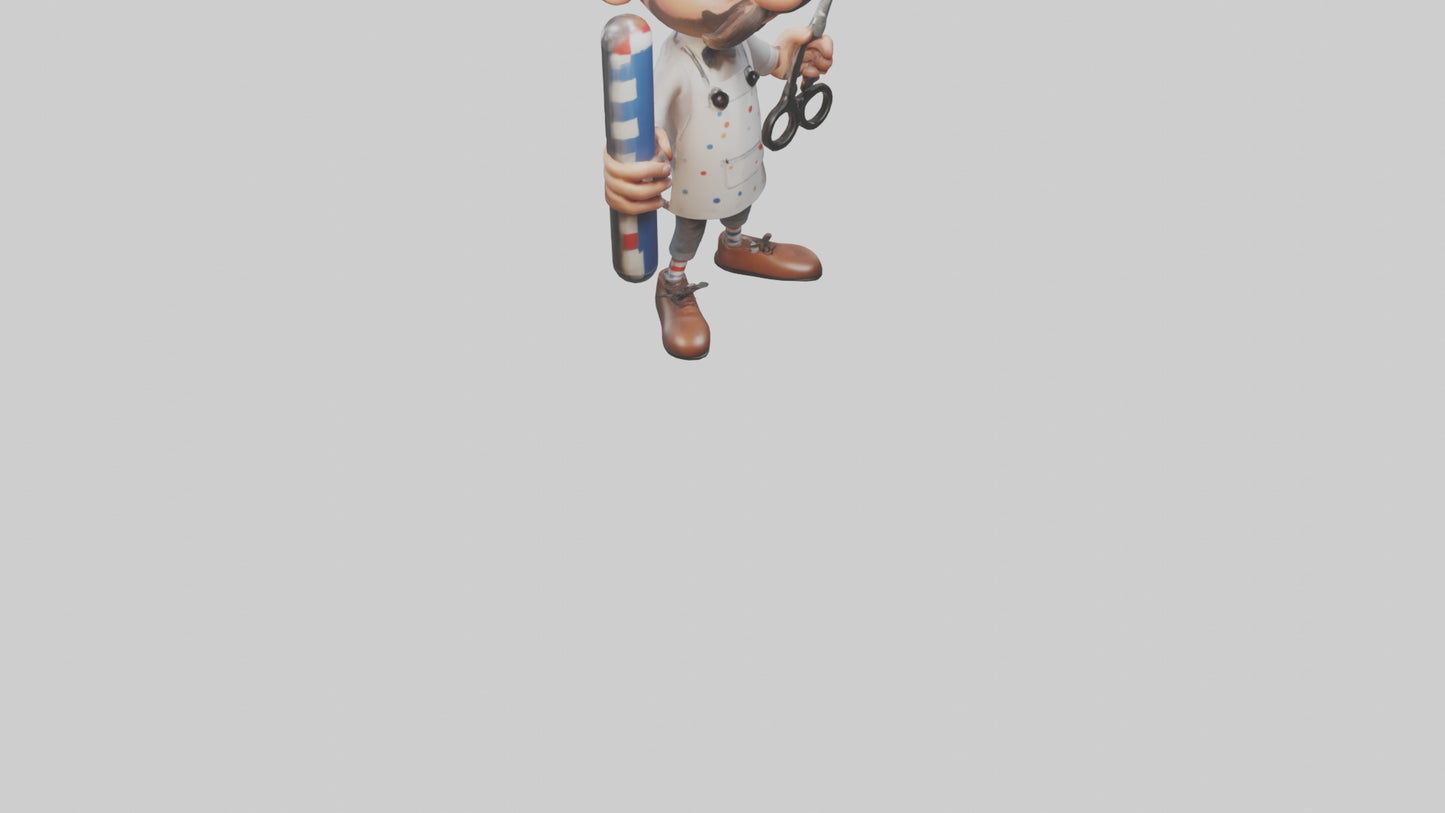 Cartoon Barber model 3D model