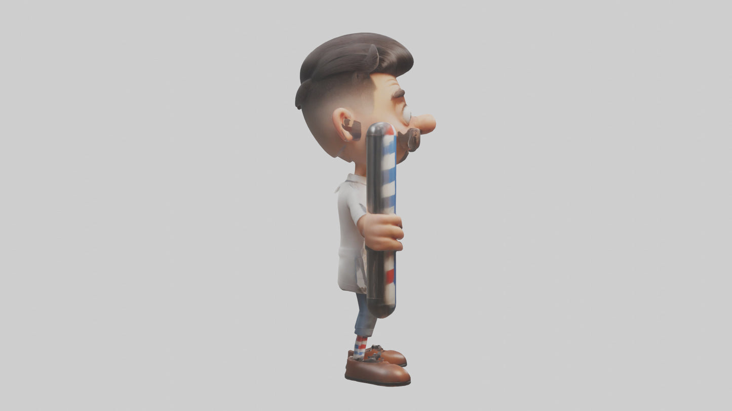 Cartoon Barber model 3D model