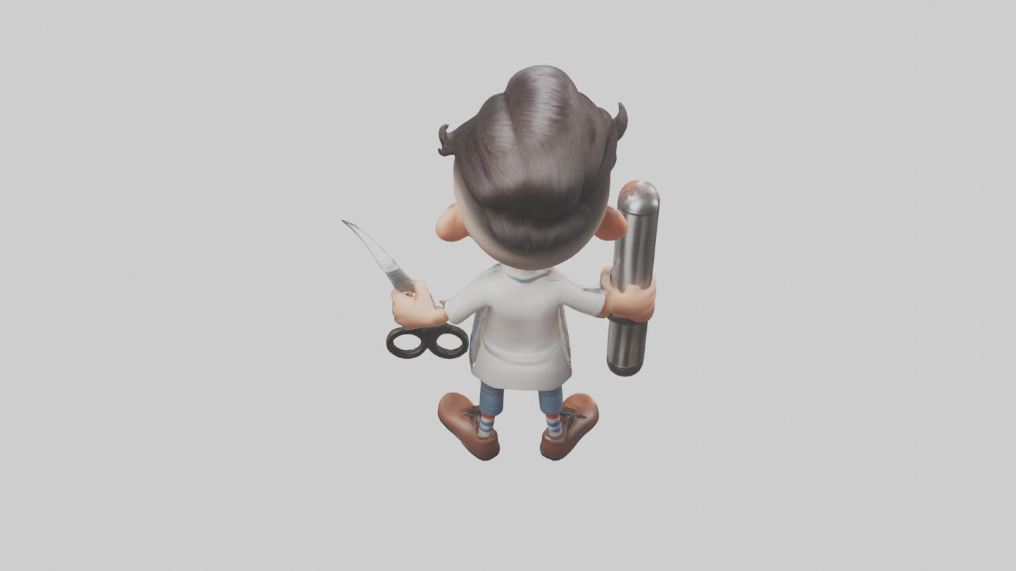 Cartoon Barber model 3D model