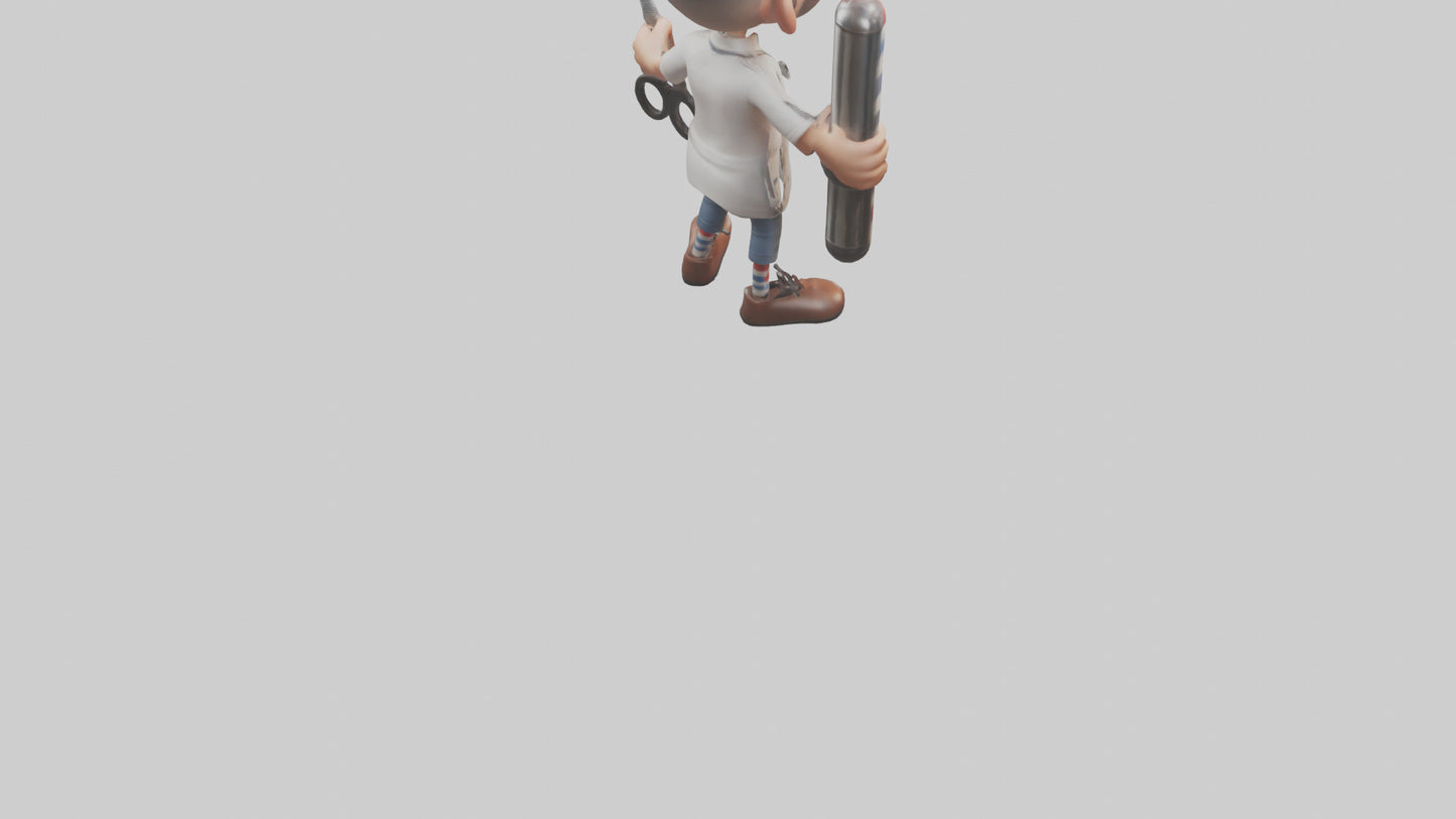 Cartoon Barber model 3D model
