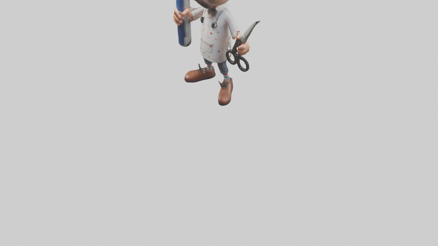 Cartoon Barber model 3D model