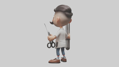 Cartoon Barber model 3D model