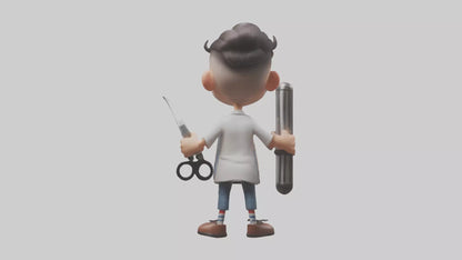 Cartoon Barber model 3D model