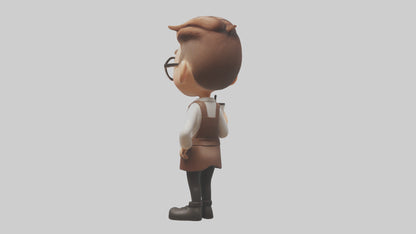 Cartoon Barista Assistant model 3D model