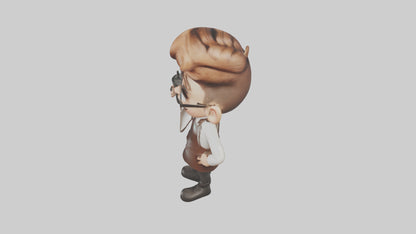 Cartoon Barista Assistant model 3D model