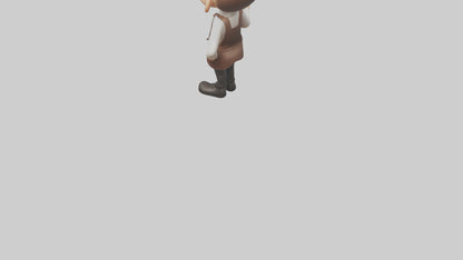 Cartoon Barista Assistant model 3D model